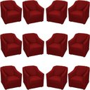 Ver imagem 1 de Kit 12 Poltronas Mila Pé de Plástico Cromado - Bordô Suede