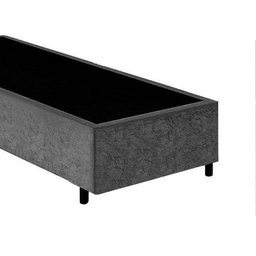 Base Box Solteiro Santo Box Suede 40x88x188:cinza - 2