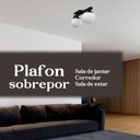 Ver imagem 2 de Painel Plafon Sobrepor de Teto Deluxe Duplo Jabuticaba Preto com Globo Vidro Fosco 10cm