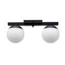 Ver imagem 6 de Painel Plafon Sobrepor de Teto Deluxe Duplo Jabuticaba Preto com Globo Vidro Fosco 10cm