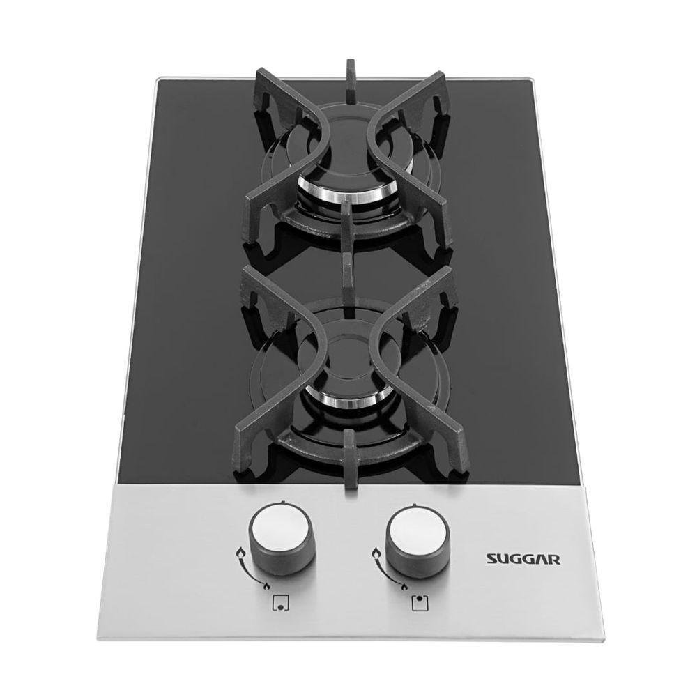 Cooktop Suggar Mesa de Vidro e Inox 2q À Gás Fg2002fvpix Bivolt