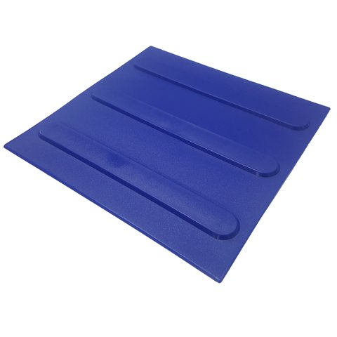 Piso Tátil Direcional Pvc Azul 16pçs 25x25cm 1m² Nbr9050
