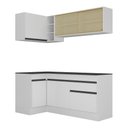 Ver imagem 7 de Armário de Cozinha Compacta de Canto com Rodapé Veneza Multimóveis MP2091.964 Branco/Preto