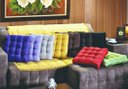 Ver imagem 2 de Almofada Futon Cadeiras Bancos Áreas 60x60 cm Laranja