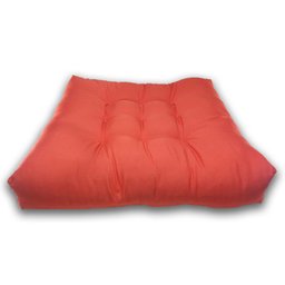 Almofada Futon Cadeiras Bancos Áreas 60x60 Cm Laranja - 1