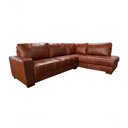 Ver imagem 1 de Sofá de Couro Canto Marrocos 3 Lugares com Chaise Direita Conhaque com Brilho - Mempra Design