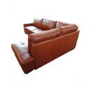 Ver imagem 4 de Sofá de Couro Canto Marrocos 3 Lugares com Chaise Direita Conhaque com Brilho - Mempra Design