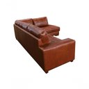 Ver imagem 5 de Sofá de Couro Canto Marrocos 3 Lugares com Chaise Direita Conhaque com Brilho - Mempra Design