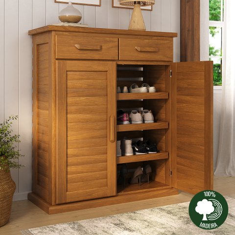 Sapateira Madeira Maciça 2 Portas Nathalia