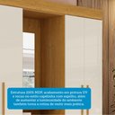 Ver imagem 6 de Guarda-Roupa Solteiro 4 Portas 3 Gavetas Capelinha com Espelho 164cm Espresso Móveis Off White/Cinamomo