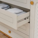 Ver imagem 7 de Cômoda de Bebê com 4 Gavetas 1 Porta Bala de Coco Off White/Nature Expresso Móveis Branco