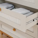 Ver imagem 6 de Cômoda de Bebê com 4 Gavetas 1 Porta Bala de Coco Off White/Nature Expresso Móveis Branco
