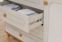 Ver mais imagens de Cômoda de Bebê com 4 Gavetas 1 Porta Bala de Coco Off White/Nature Expresso Móveis Branco