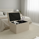 Ver imagem 4 de Puff Baú Opala Decorativo Organizador Quarto Infantil:bege