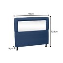 Ver imagem 4 de Cabeceira Espelhada 90cm Solteiro Azul