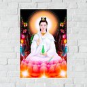 Ver imagem 1 de Placa Decorativa Mdf Kuan Yin Tamanho 20x27cm Modelo 2a