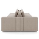Ver imagem 2 de Sofá Ilha e Puff Sala Living 265cm Siesta M22 Veludo Bege - Mpozenato