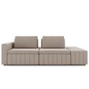 Ver imagem 3 de Sofá Ilha e Puff Sala Living 265cm Siesta M22 Veludo Bege - Mpozenato