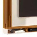 Ver imagem 3 de Painel Para TV 55 Polegadas Ripado 180cm Aston EDN Off White/Cedro