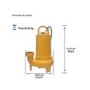 Ver imagem 2 de Bomba Submersível Drenagem Esgoto Tsbe-1000n 4 Cv Trifásico Motor Weg Ip68 380v Thebe Ebara