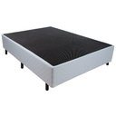 Ver imagem 1 de Cama Box Base Universal Casal Tecido White (138x188x24) - Luckspuma