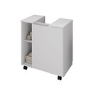 Ver imagem 2 de Gabinete Banheiro Pequin Bechara Armário Móvel com Rodinha e Porta Carrinho Auxiliar