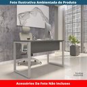 Ver imagem 2 de Mesa Escritório P25 Tub Pandin 170 Cm (larg) X 70 Cm (prof) Tampo Mdp Grafito Pé Aço Tubular