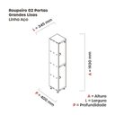 Ver imagem 4 de Roupeiro em Aço Mt 1V 2 Portas - Fechadura Verde/Cinza/Miró