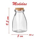 Ver imagem 2 de Kit 6 Frascos Garrafas de Vidro com Rolha Lembrancinha 125ml