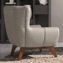 Ver imagem 6 de Poltrona Decorativa Malta Base Madeira Courino Tcs 725 Moll