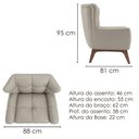 Ver imagem 3 de Poltrona Decorativa Malta Base Madeira Courino Tcs 725 Moll