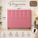 Ver imagem 3 de Cabeceira Casal Queen Cama Box Estofada Virginia 160 cm Veludo