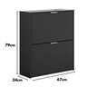 Sapateira Safira 2 Portas Onix - 3