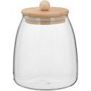 Ver imagem 1 de TABLE POTE 15x11x11cm 900ml BOROSILICATO TRANSP TAMPA BAMBU