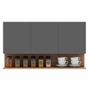 Ver imagem 6 de Armário de Cozinha Aéreo 118cm 3 Portas Duda Z34 Grafite/freijó - Mpozenato