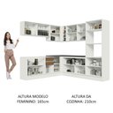 Ver imagem 6 de Armário de Cozinha Completa de Canto 100% MDF 459cm Branco/Rustic Acordes Madesa 01