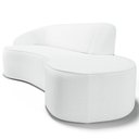 Ver imagem 5 de Sofá Living 4 Lugares 300cm Braço Esquerdo Mozart D06 Sintético Branco - Mpozenato
