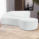 Ver imagem 2 de Sofá Living 4 Lugares 300cm Braço Esquerdo Mozart D06 Sintético Branco - Mpozenato