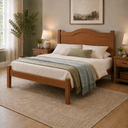 Ver imagem 1 de Cama Casal Madeira Maciça Eucalipto Reforçada Cor Mogno