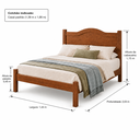 Ver imagem 2 de Cama Casal Madeira Maciça Eucalipto Reforçada Cor Mogno