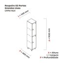Ver imagem 4 de Roupeiro em Aço Mt 1v 2 Portas - Fechadura