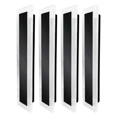 4 Arandela Externa Preto Borda Luminosa 40 cm LED BET02