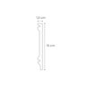 Rodapé de Poliestireno 15cm X 15mm X 2,40m Liso Nfr Rodapés - 3