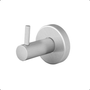 Cabide de Banheiro Grego Metal Acessório Suporte Redondo Escovado Acetinado Athenas