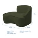 Ver imagem 5 de Kit Divã Recamier Orgânico Marrocos 150cm Lado Esquerdo e 1 Poltronas Amore Linho