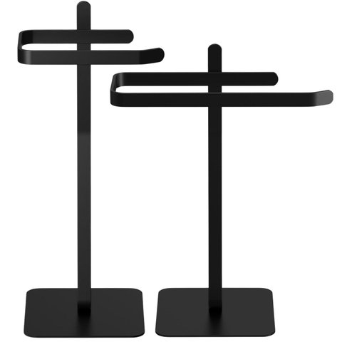 Porta Toalha de Rosto e Papel Higiênico Single Preto Oslo Fs