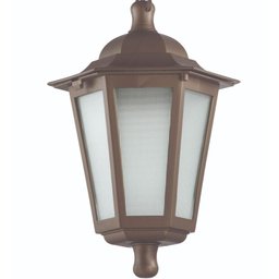 Kit 2 Luminárias de Teto Gregas Pendentes Coloniais Marrom com Lente Fosca Dital - 2