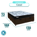 Ver imagem 3 de Cama Box Bau Blindado Casal + Colchão Molas Ensacadas Life Gold Paropas