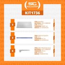 Ver imagem 2 de Kit 3 Bandejas Prateleiras 40x91 Para Gôndolas New Plus Com Porta Etiquetas Azul - SA Gôndolas