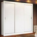 Ver imagem 1 de Guarda-Roupa Casal Madesa Mônaco 3 Portas de Correr Branco Cor:Branco